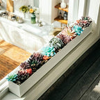DR&Co Modern Rectangle Planter Box - 32" Metal Planter Ideal for Long Succulent, Rectangular Box for Table or Window Sill, Trough for Indoor Window, White - Image 5