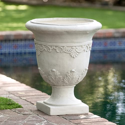 Merax Moroccan Urn Planter, 20-inch Handmade Indoor Outdoor Plant Pot for Garden, Patio, and Living Room, Classic Large Decorative Flower Pot - Image 3