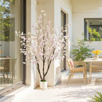 Caxchiling Artificial Cherry Blossom Tree 6FT, Pink Faux Floor Tree - Image 2