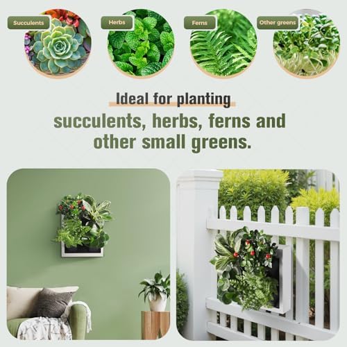 Wall Mounted Planter, Vertical Garden with 4 Grow Pots - Image 3