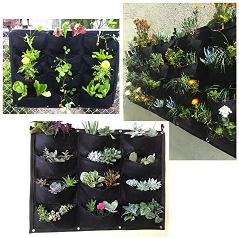 Set of 3, Vertical Planter Grow Bags for Living Wall Garden Hanging 12-Pocket to Grow - Image 6
