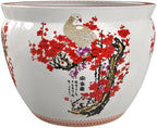 Red Lantern 14" Cherry Blossom Porcelain Fishbowl Planter by RedLantern