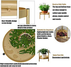 30" Plant Stand, 2 Tier Metal Flower Plants Holder with 2 Removable Display - Image 5