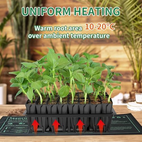 Seedling Heat Mat 6 Pack Durable Waterproof Plant Heating Pad 10"x 20.75" for Germination, Indoor Gardening, Greenhouse - Image 6