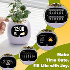 PLANTSIO Smart Plant Pot with Screen, 80ml Self-Watering Planter Purple - Image 6