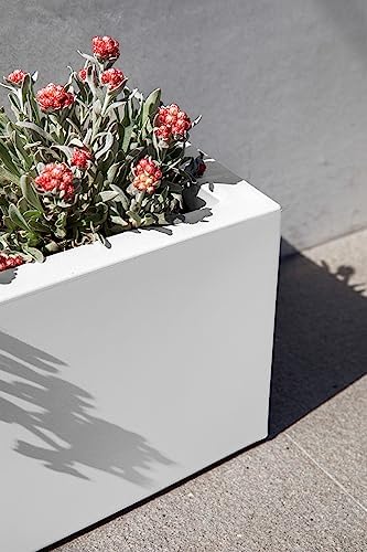 Veradek Block Series Trough Planter - Rectangular Outdoor Window Box - Image 6