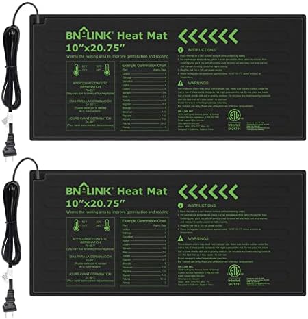 BN-LINK 5-Pack 5 Gallon Grow Bags Heavy Duty 300G Seedling Heat Mat Warm Hydroponic Heating Pad Waterproof 10" x 20.75" - Image 4