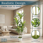 4' (120 cm) Artificial Draceana Tree Faux Dragon Plant with Pot & Moss - Image 3