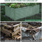 6x3x2 Ft Galvanized Steel Raised Garden Bed, Green, 1 Pack - Image 3