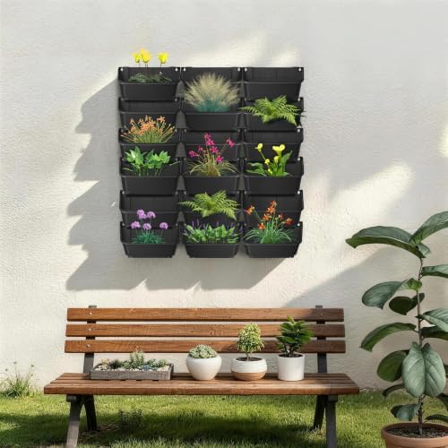 18-Planter Vertical Garden Wall Planter with Auto Drip System - Image 3