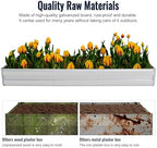 Galvanized Raised Garden Bed Outdoor,Raised Beds for Gardening Vegetables, Flowers, Fruits, Metal Raised Planter Box for Fruits Herbs, Vego Planter Raised Beds,8.3 * 3 * 1 FT,Silver - Image 6