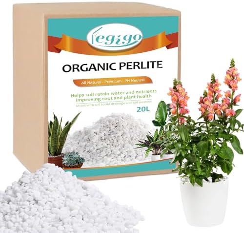 Legigo 20 Quarts Organic Perlite for Plants Indoor, Soil Mix Amendment by Legigo
