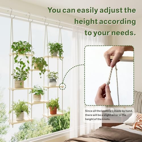 Window Plant Shelves Hanging Rack for Indoor Home Decor, 8-Tier - Image 6