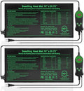 Seedling Heat Mat with Built-in Temperature Controller (2 Pack), 10" x 20.75" Plant Heating Pad with Thermostat for Indoor Seed Starting Germination Hydroponics Waterproof by HYDGOOHO