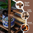 Bamworld Plant Stand Indoor Corner Plant Shelf Outdoor Flower Shelves Wooden Plant Stands Garden Wood Plant Holder Rack for Living Room Corner Lawn Window 03B - Image 6