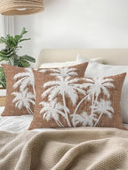 Throw Pillow 12x20 Inch, Tropical Palm Tree Waterproof Outdoor Pillow Covers for Patio with Insert, Vintage Brown Exotic Botanical Plants Decorative Pillowcase Cushion for Couch, Sofa, Bed, Garden - Image 3