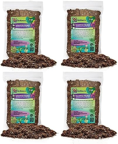 Gardenera Assorted Foliage Potting Mix - High-Performance Formula for Robust Growth and Beautiful Greenery - 20 Quart by Gardenera