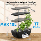 Growell 17 Pods Hydroponics Growing System Kit, Indoor Garden with 2 Fans - Image 2