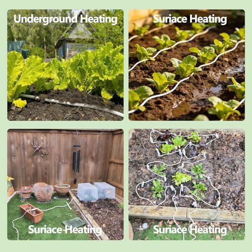 Soil Heating Cable with Thermostat Temperature Controller Electric Soil Warming Cable Plant Soil Heater Cable for Garden, Cold Frame,Seed Starting, Plant Germination, Greenhouse (100FT) - Image 6