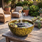 Bowl Planter, 12 Inch Ceramic Bonsai Planter, Yellow Leopard - Image 6