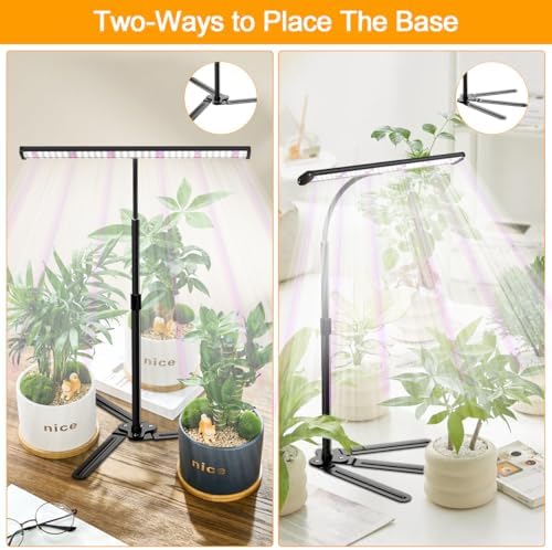 Super-Bright Grow Light for Indoor Plants, 6000K 108LEDs Full Spectrum Plant Lamp with Timer 4/8/12Hrs & Height Extendable for Home Office Desktop Plants, 12V 3A High Power Output for Faster Growth - Image 5