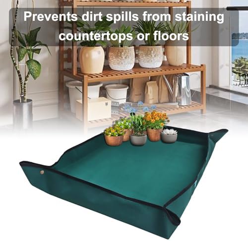 110x75cm Waterproof Plant Repotting Mat for Indoor Plants Transplanting Table Top Gardener Portable Planting Gardening for Indoor Plant Repotting - Image 3