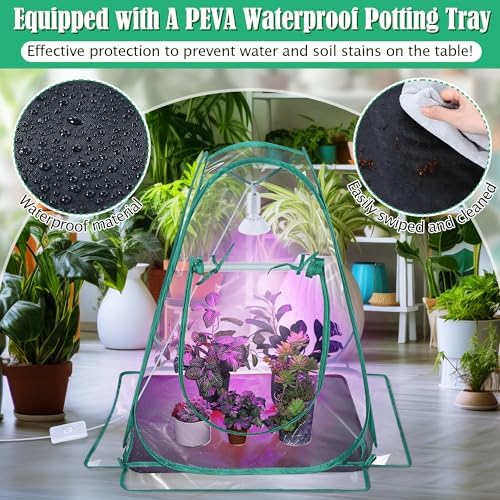 Meonum Mini Greenhouse Indoor with 10W Grow Light and PEVA Mat, 2 Pack - Image 5