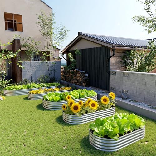 2PCS 12x4x1FT Galvanized Metal Raised Garden Bed,Outdoor Planter Box for Vegetables - Image 7