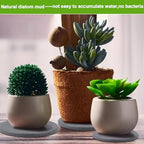 Diatomaceous Earth Coaster 4/6/8inch Diatomite Plant Saucer Stone Plant Sourcer Instant Dry Water Absorbent Diatomite Tray (Dark Gray) - Image 7