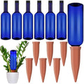 Teenyyou 12 Pcs Watering Spikes for Indoor Plants Include Terracotta Self Watering Spikes Devices and 26 oz Plastic Bottles Slow Release Vacation Insert Automatic(Blue) by Teenyyou