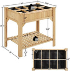 Yaheetech 36" Raised Planter Box 8-Pocket with Grow Grid,2Pcs - Image 6