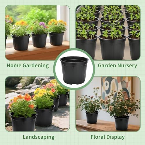 40 Pack 3 Gallon Nursery Pots, 10 Inch Plant Pots with Drainage Holes - Image 7