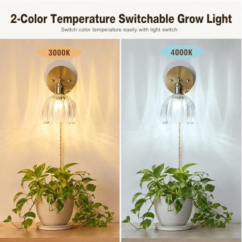 Grow Light for Indoor Plants, 12W Full Spectrum Wall Mounted Grow Light - Image 5
