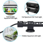 hygger 24/7 Mode Submersible Aquarium LED Light, Full Spectrum Hidden Fish Tank Light with 3 Rows Beads 7 Colors Auto On Off Sunrise-Daylight-Moonlight, Adjustable Timer Brightness - Image 4