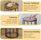 Plant Stand Indoor,small plant stool,Flower Pot Corner stand holder,Mid Century Heavy Duty Metal Tall Home Decor,Modern Round End Table,Small Rustic Display Stand for Living Room,Bedroom(Brown,2 Packs) - Image 6