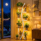 56" Plant Stand Indoor with Grow Lights, 7 Tiered Tall Metal Plant Shelf - Image 5