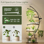 GREENSTELL Plant Stand Indoor with Grow Light, 7-Tiered Tall Metal Plant Stand for Indoor Plants, Half-Moon Shape Display Shelf for Home,Living Room, Patio, Dark Brown (1 Pack) - Image 5