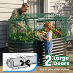 Quictent Raised Garden Bed Kit w/Self Watering & Netting 6x3x2Ft Dark Grey - Image 6