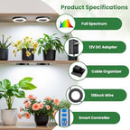 Kullsinss 3.5" Grow Lights for Indoor Plants, 36W Full Spectrum Plant Light - Image 3