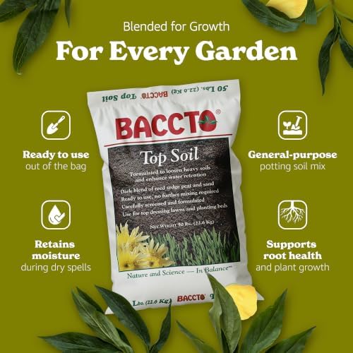 Michigan Peat Baccto Topsoil with Reed Sedge, Peat & Sand, 50 lb, 8-Pack - Image 3