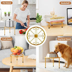 5 Pack Planters Stands with Gold Outdoors Plant Holders Indoor (GoldS) - Image 6
