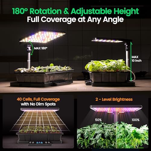 LetPot Smart Seed Starter with Humidity Dome, Germination Kit with Waterproof Seedling Mat, 24W Full Spectrum LED Grow Light, Smart Heating Base, EC Soil Sensor & App Control for Indoor Seed Starting - Image 4