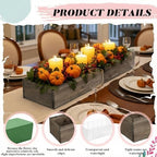 Dandat 2 Set Wood Boxes for Centerpieces 28x5 Inch Rectangle Wooden Planter Box Rustic Wooden Planters with Removable Plastic Liner Floral Foam Blocks for Christmas Wedding Home Garden Decor(Brown) - Image 3