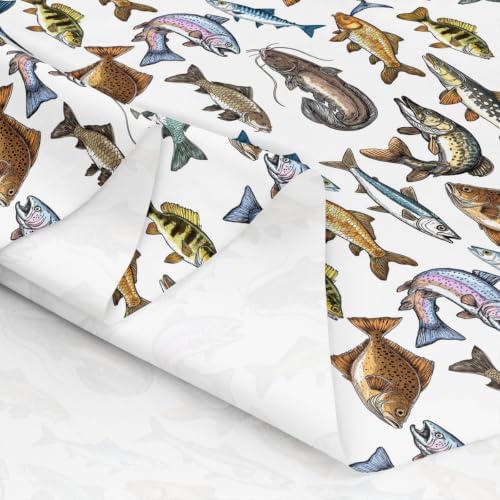 Fish Upholstery Fabric, Ocean Animal Fabric By The Yard, Wild Sea Fish - Image 6