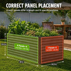 SnugNiture 36" Tall Raised Garden Bed, Easy Gardening at Waist Height, 8x4x3ft Large Galvanized Metal Outdoor Planter Box for Vegetables Flowers, Brown - Image 3
