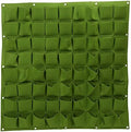 72 Pocket Hanging Garden Planting Bag Vertical Wall Planter Felt Material Indoor Outdoor Greening Green (Green) by Unknown
