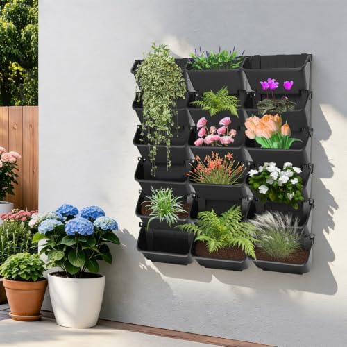 18-Planter Vertical Garden Wall Planter with Auto Drip System - Image 5
