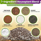 DUSPRO Pre-Mixed 7in1 House Plant Potting Mix,Drainage & Root Airflow, 20QT - Image 2