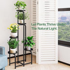 INGIORDAR Plant Stand Indoor Outdoor Corner Tall Plant Shelf 5 Tier Metal - Image 6