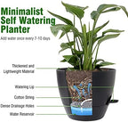 WSMKSZ 12/10/9 inch Self Watering Pots for Indoor Outdoor Plants, Set of 3 - Image 5